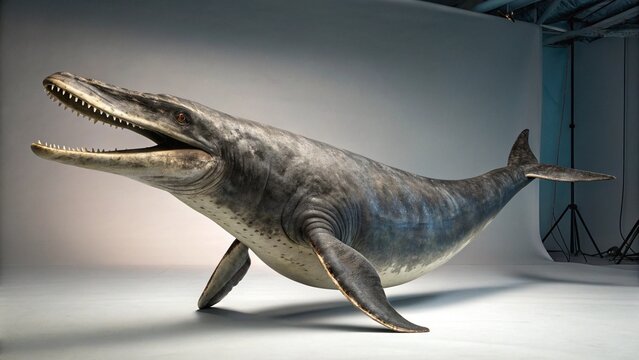 Basilosaurus on studio background

