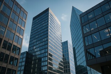 Obraz premium Modern urban architectural skyscrapers skyline.