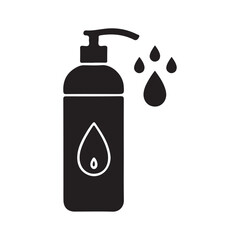 Fototapeta premium vector set of cosmetic products bottles with water drops silhouette design