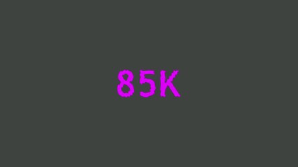 Congratulations 85k Followers Video, Thank You 85k Followers, 85k Followers, Cinematic 85k Followers Text Animation For Your Page. - Powered by Adobe