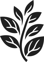 Simple leafs black silhouette Vector, leaves isolated on white, perfect neat and clean shape vector art of leafs with branch, design elements, elegant minimalist drawing leafs art vector