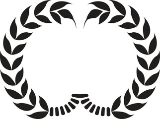 Set of wreaths and branches with leaves. Hand drawing laurel wreaths and branches collection. Laurels wreaths, swirls, twigs and flower ornaments. Herbs, love laurel wreaths
