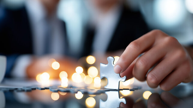 A collaborative partnership showcased through a jigsaw puzzle theme