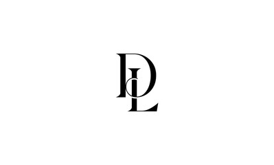 DL initial letter logo