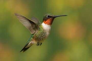 Fototapeta premium Vibrant hummingbird in flight.