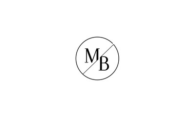 MB initial letter logo