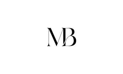 MB initial letter logo