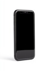 Modern Smartphone with Blank Screen Isolated on White Background
