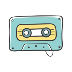 cassette tape icon, cassette tape vector illustration-simple illustration of cassette tape, perfect for cassette tape logos and icons