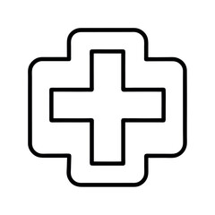 First Aid Outline Vector Art
