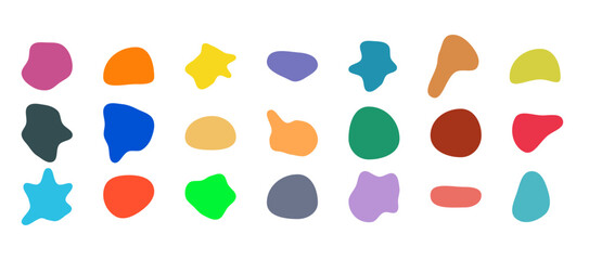 blobs seamless pattern set.