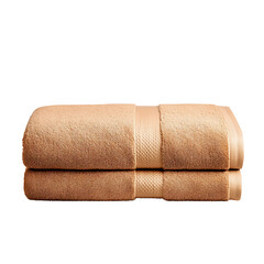 Soft Beige Towel Stacked on Dark Surface with Clean and Elegant Appearance