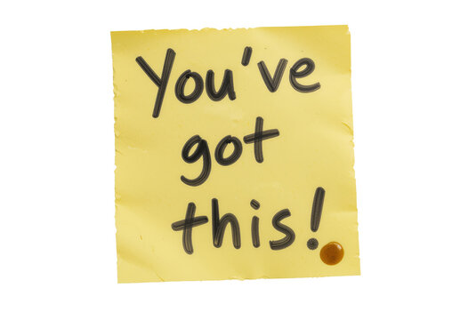 Motivational sticky note you've got this with inspiring message to boost personal motivation on transparent background