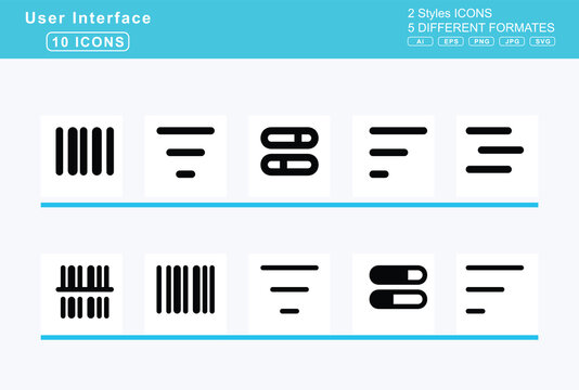 Set of 5 solid user interface icons,bank, barber, shop, barcode, read, scan
