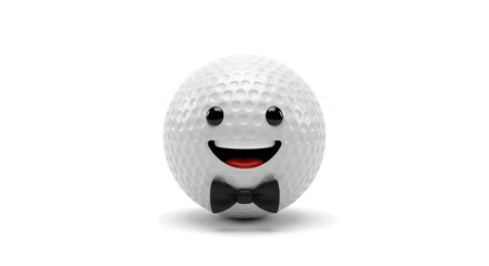 Golf ball emoji happy expression illustration