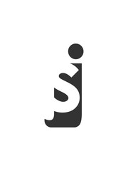 SJ creative geometric initial based modern and minimal logo. Letter s j trendy fonts.