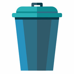 Trash can vector on white background.