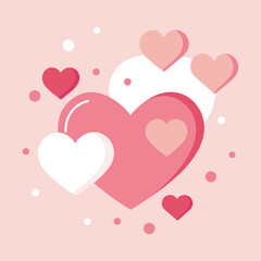 Valentine's Day background with hearts, soft pink tones, and romantic elements