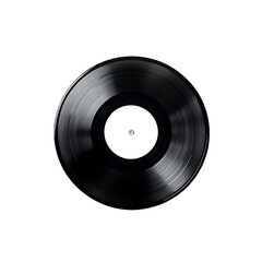 Obraz premium Vintage Vinyl Record Isolated on Black Background for Music Lovers and Collectors