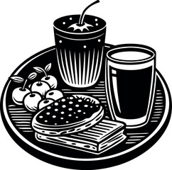 Retro Healthy Breakfast Food