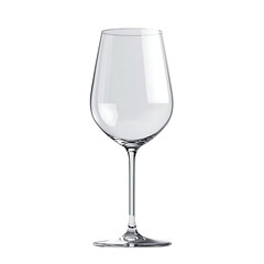 Elegant Wine Glass With Crystal Clarity Isolated On A White Background