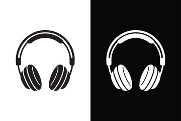 Headphone icon vector on White Background ,Vector Art Illustration on white background.