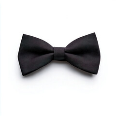 Elegant bow tie formal wear item on white background