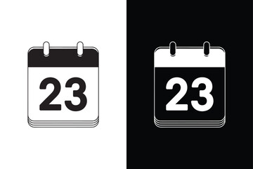 Calendar Square Shape icon vector on White Background ,Vector Art Illustration on white background.