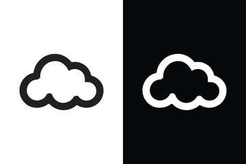 Cloud icon vector on White Background ,Vector Art Illustration on white background.