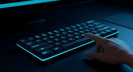 Typing on Illuminated Keyboard in Dark Environment