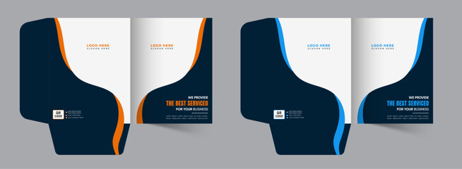 Unique presentation folder template, creative and Luxury folder design, Corporate business Document Folders for your business, editable vector file