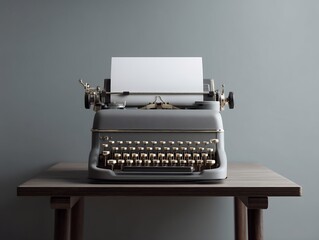 Vintage typewriter with blank paper sheet showcasing storytelling potential