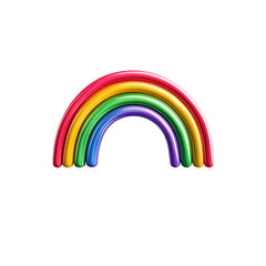 Fototapeta premium Vibrant and Colorful Rainbow Arch with Bright Gradient Spectrum on Background