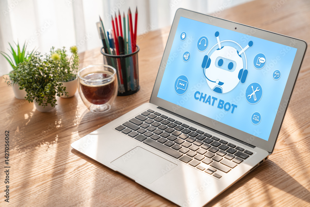 Poster chatbot software application for modish online business that automatically reply to customer questio