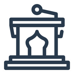 Islamic Pulpit for Hajj Sermon