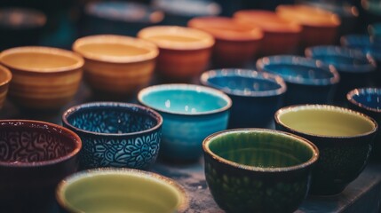 Handmade Ceramic Bowls in Vibrant Colors
