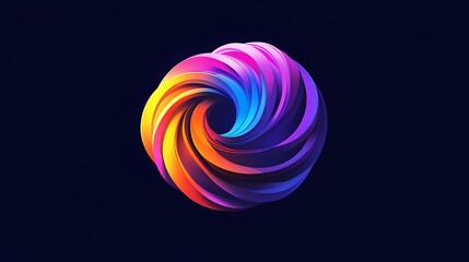 A creative logo with bold colors and artistic elements