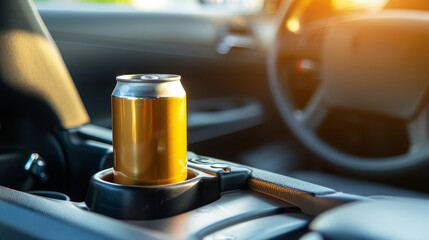 On-the-Go Energy Drink in Car Cup Holder