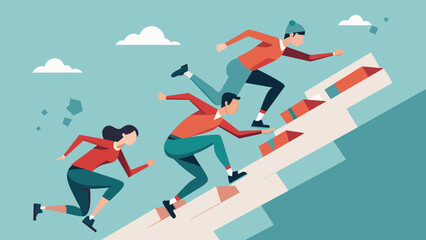 Skaters flying through the air with determination and grit as they try to break through the opposing teams wall.. Vector illustration