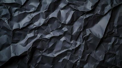 Close Up Crumpled Dark Paper Texture