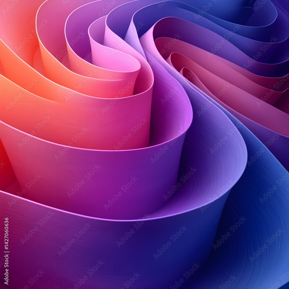 Poster mesmerizing abstract geometric waves of color