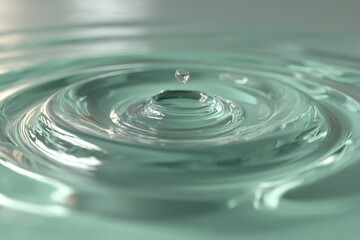 A captivating close-up shot of a water droplet impacting a calm surface, creating ripples and patterns, showcasing the beauty of physics in a mesmerizing way.