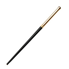 Elegant Black and Gold Magic Wand for Stage Performance or Theatrical Events
