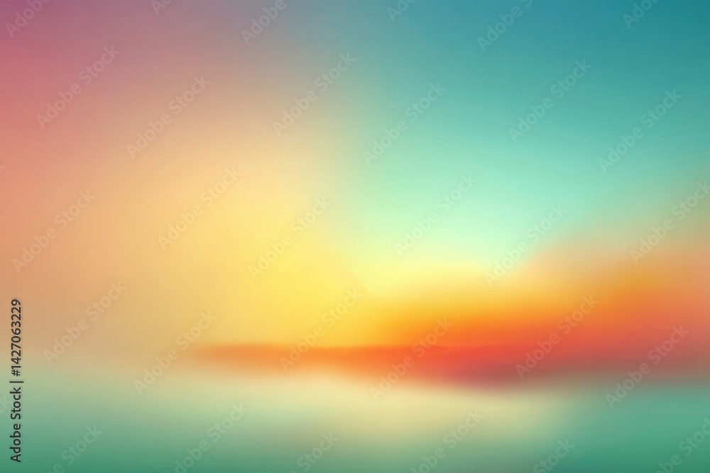 Aufkleber a beautiful and soft abstract gradient background with pastel color transitions, blending seamlessly