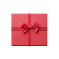 Bright Red Gift Box with Bow for Celebrations, Birthdays, and Holidays