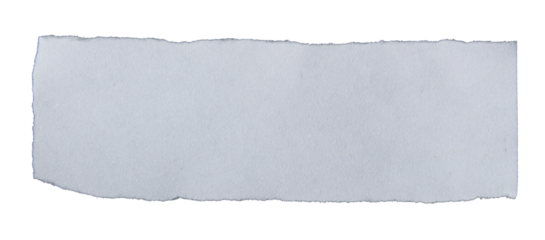 Ripped torn white paper piece on transparent background, paper tear cut out design element