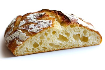 Artisan sourdough bread slice with a golden crust.
