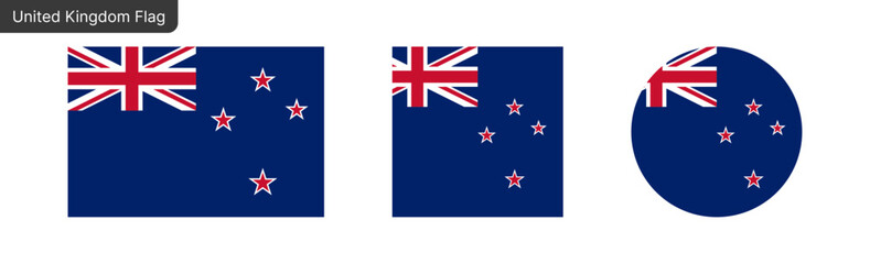 Fototapeta premium United Kingdom flag png vector.United Kingdom Square and round icon isolated on transparent PNG background. United Kingdom flag icon