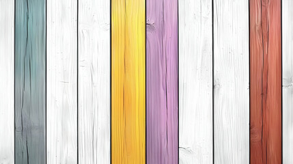 Obraz premium Colorful Painted Wooden Planks Background