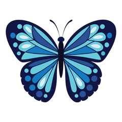 A beautiful blue butterfly vector